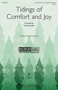 Tidings of Comfort and Joy Three-Part Mixed choral sheet music cover Thumbnail